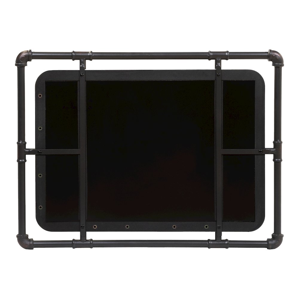 Gee Industrial Metal Wall Mirror in Antique Black