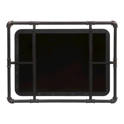 Gee Industrial Metal Wall Mirror in Antique Black