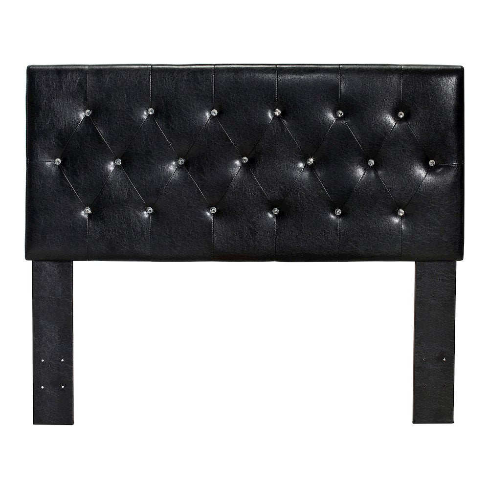 Kylen Faux Leather Headboard in Black