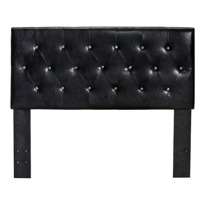 Kylen Faux Leather Headboard in Black