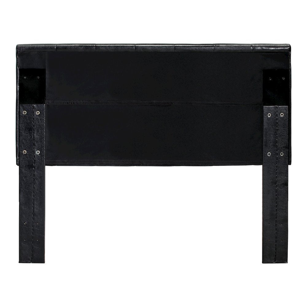 Kylen Faux Leather Headboard in Black