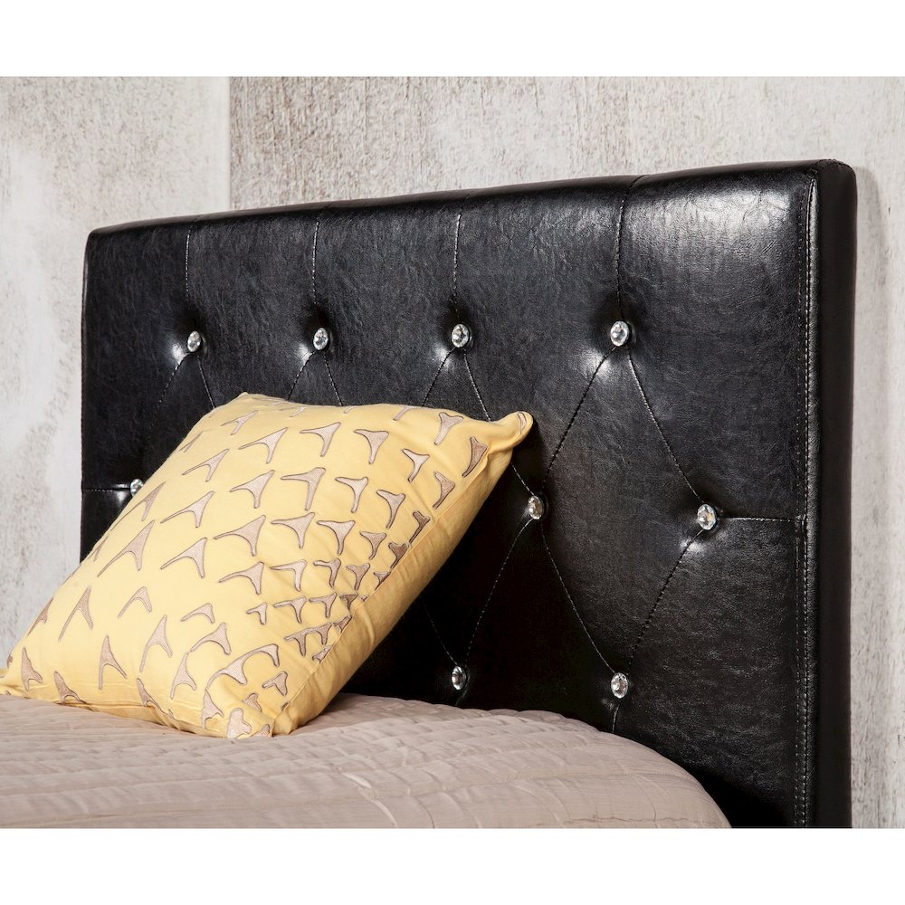 Kylen Faux Leather Headboard in Black