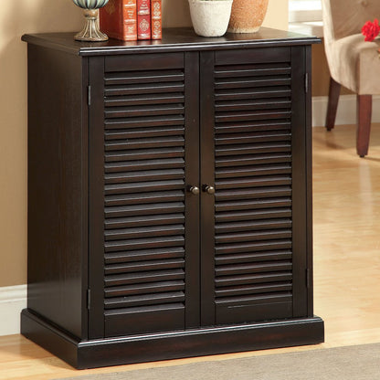 Medley Transitional Wood 5-Shelf Shoe Cabinet in Espresso