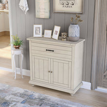 Bombas Wood 1-Drawer Hallway Cabinet in Antique White