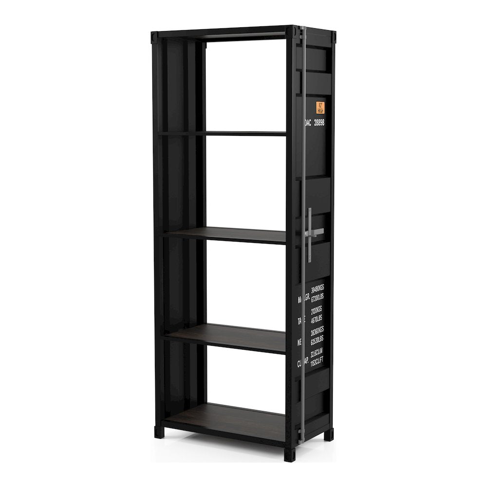 Mandom Modern Metal 4-Shelf Bookcase