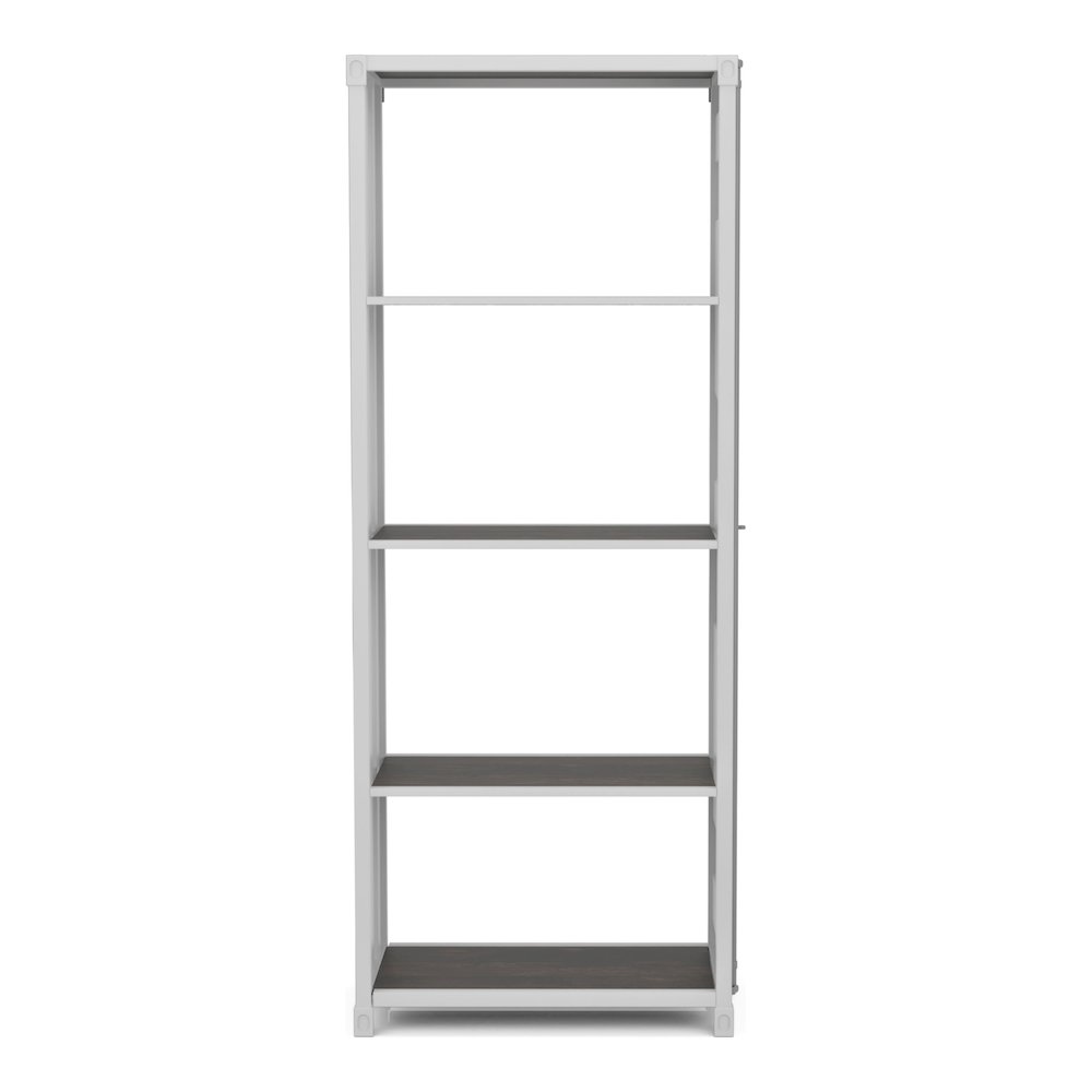 Mandom Modern Metal 4-Shelf Bookcase