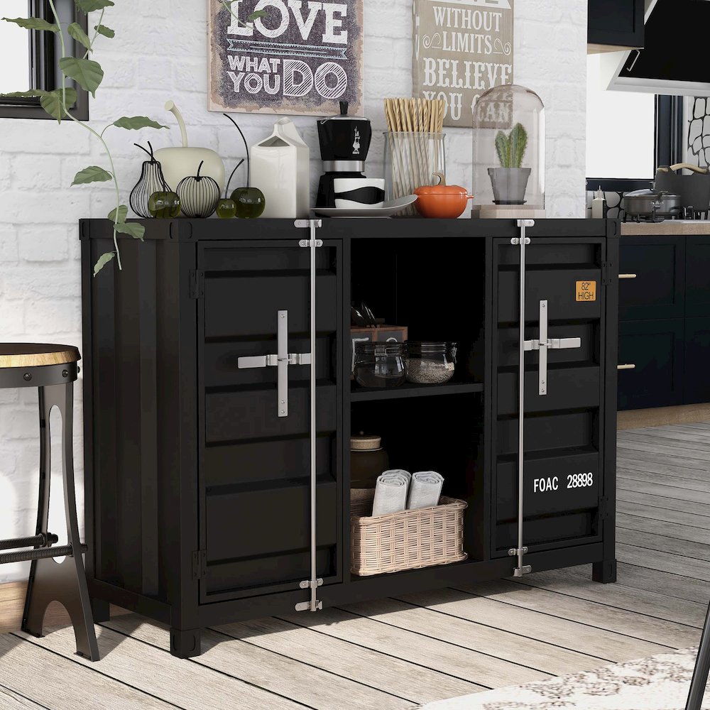 Lionna Metal 6-Shelf Console Table