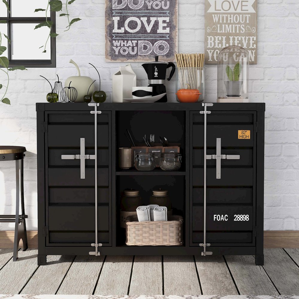 Lionna Metal 6-Shelf Console Table