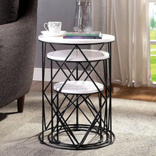 Nikova Contemporary Wood 3-Piece Nesting Tables