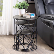 Nikova Contemporary Wood 3-Piece Nesting Tables