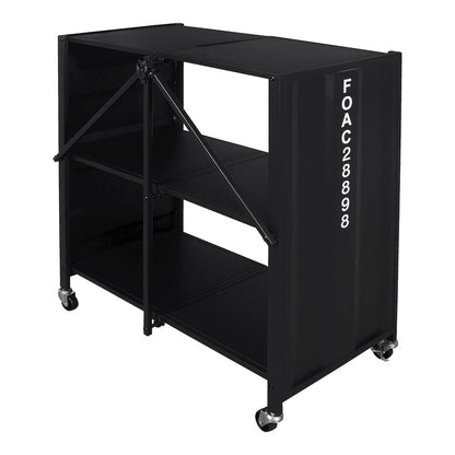 Lionna Metal Folding Bookcase with Wheels