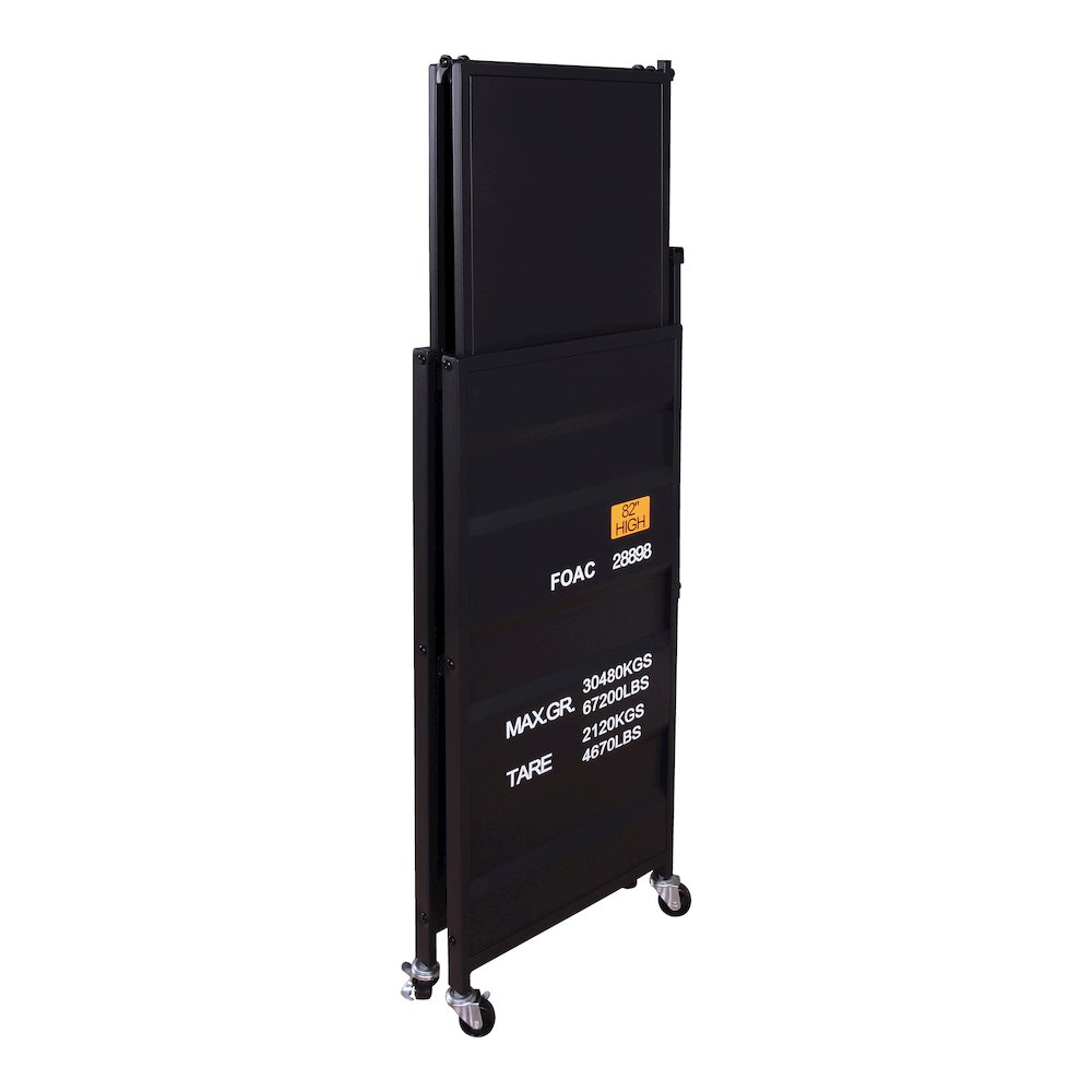 Lionna Metal Folding Bookcase with Wheels