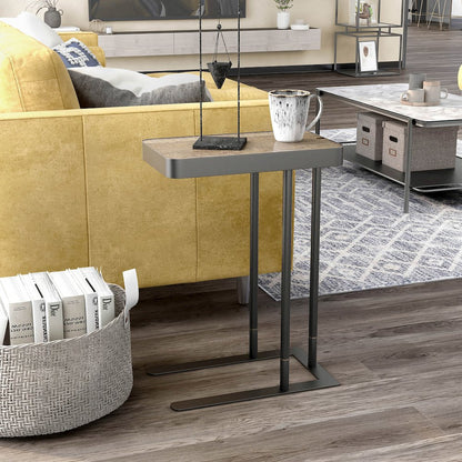 Nince Industrial Metal Adjustable Side Table