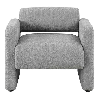 Luna Boucle Fabric Armchair with Rounded Corners