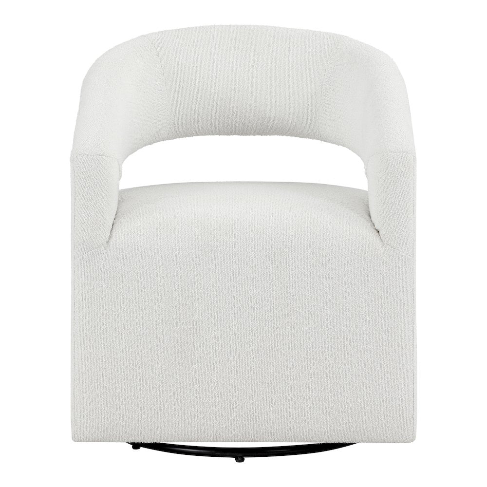 Tess Fabric Armchair with Curved Armrests