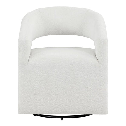 Tess Fabric Armchair with Curved Armrests