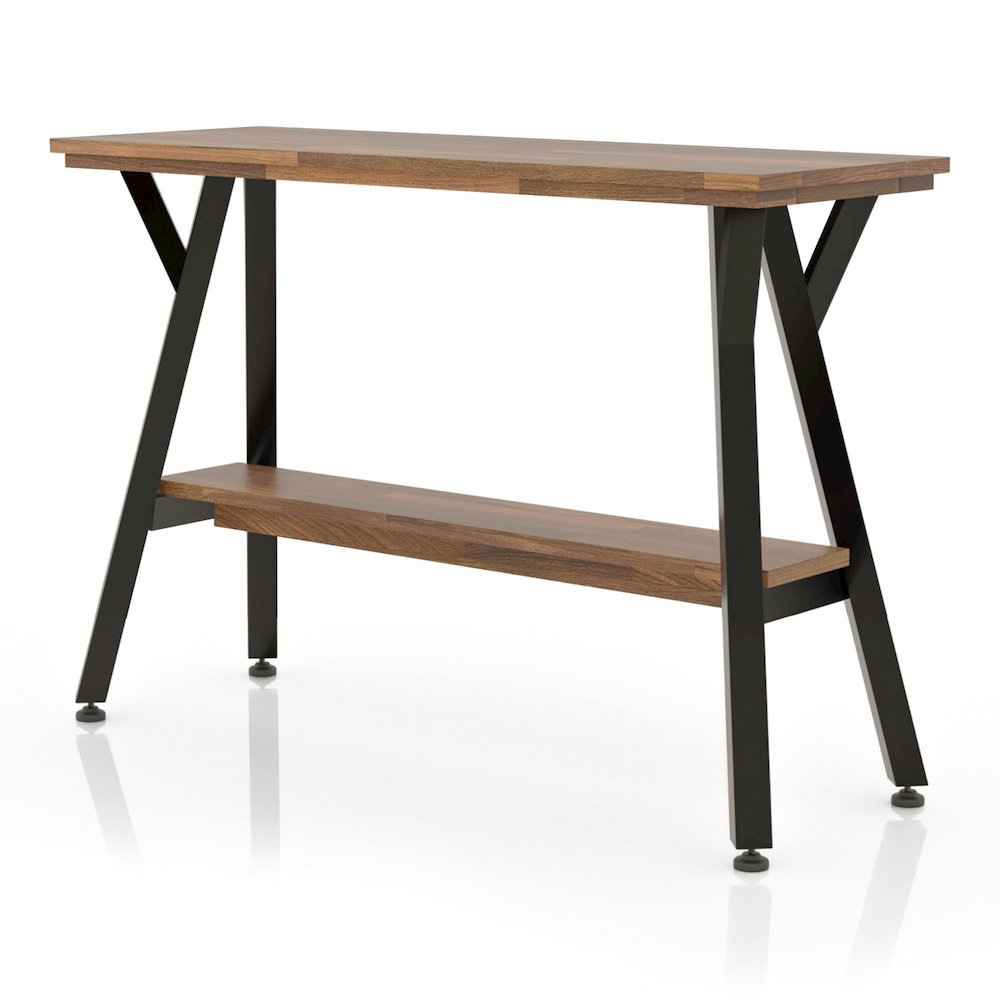 Horford Wood 1-Shelf Console Table in Matte Black