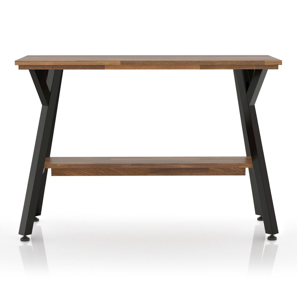 Horford Wood 1-Shelf Console Table in Matte Black