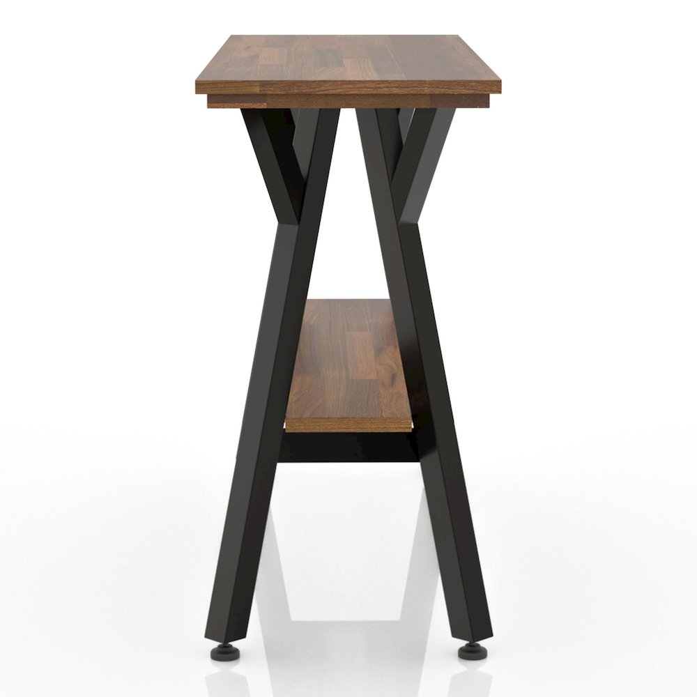 Horford Wood 1-Shelf Console Table in Matte Black