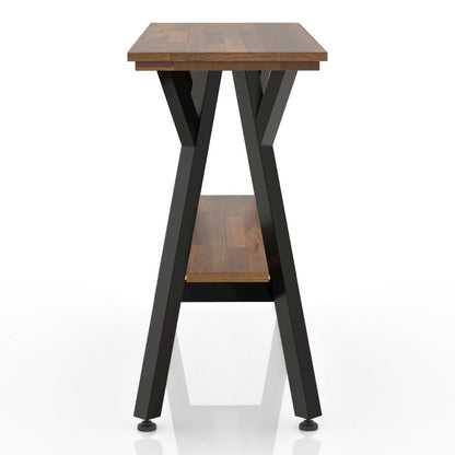 Horford Wood 1-Shelf Console Table in Matte Black