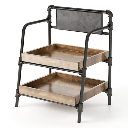 Kernel Industrial Metal Bookcase in Sand Black and Brown