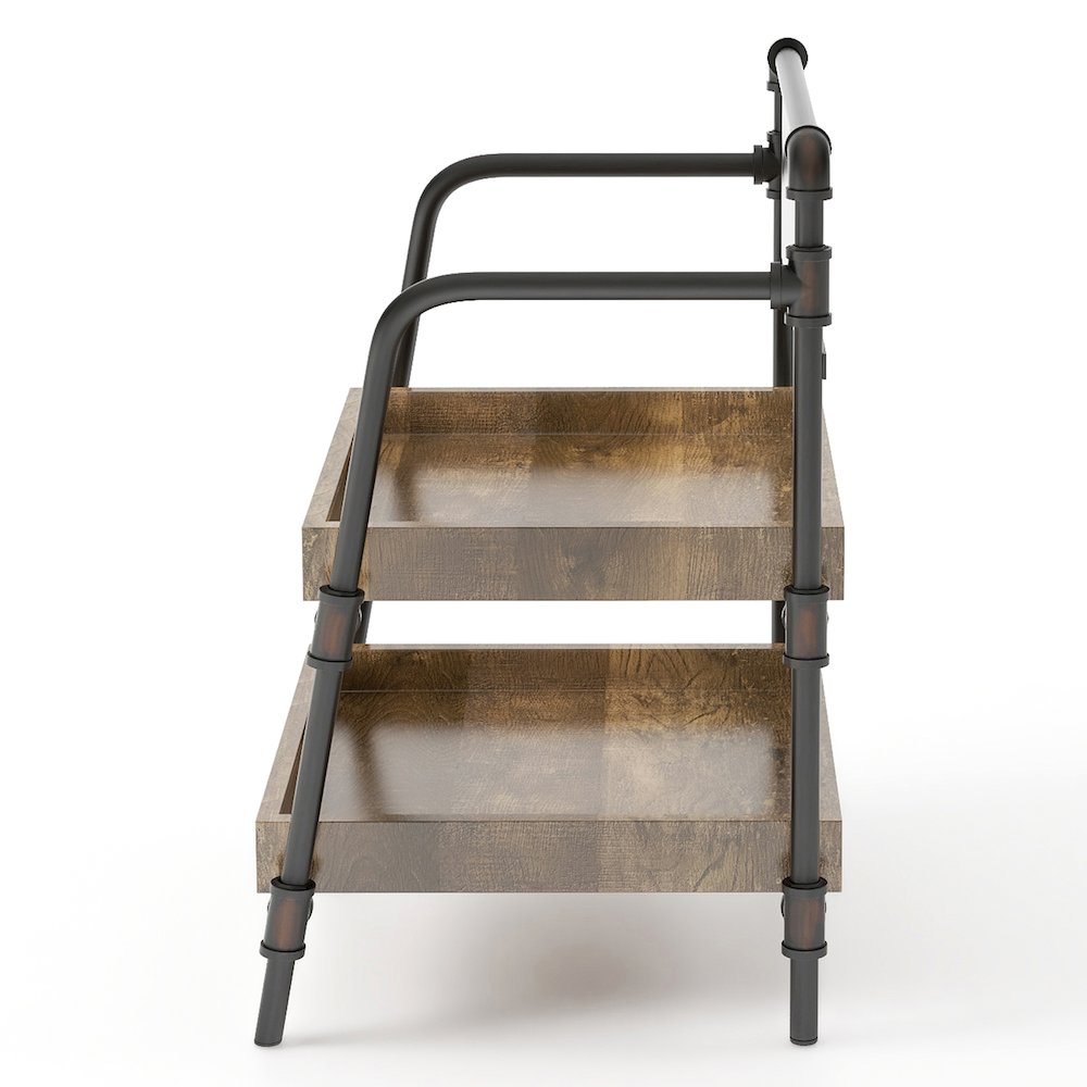 Kernel Industrial Metal Bookcase in Sand Black and Brown