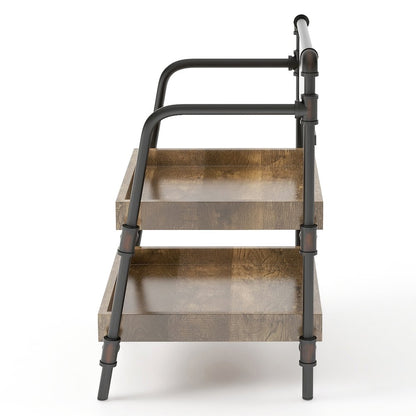 Kernel Industrial Metal Bookcase in Sand Black and Brown