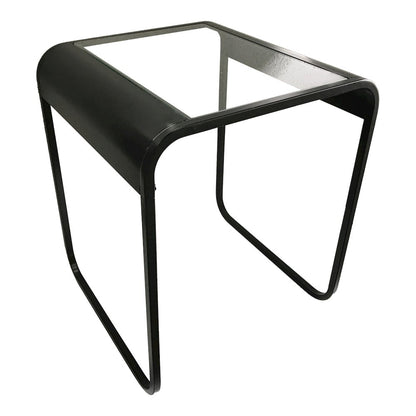 Shawton 2-Piece Glass Top Nesting Table Set in Black