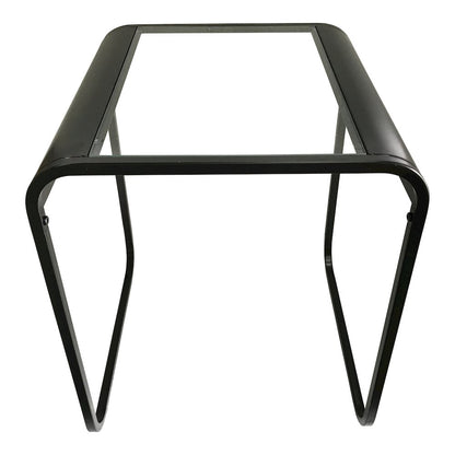 Shawton 2-Piece Glass Top Nesting Table Set in Black