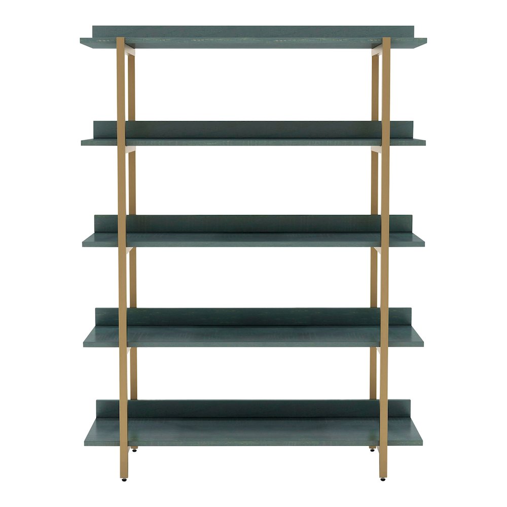 Teviot Modern Wood 5-Tier Bookshelf