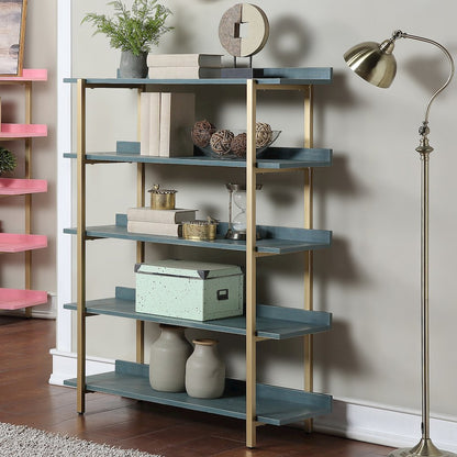 Teviot Modern Wood 5-Tier Bookshelf
