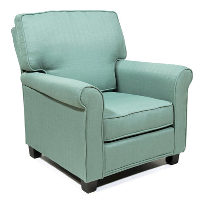Prior Transitional Fabric Accent Chair in Blue