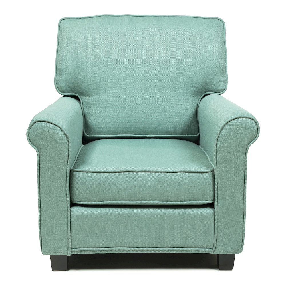 Prior Transitional Fabric Accent Chair in Blue