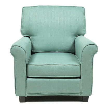 Prior Transitional Fabric Accent Chair in Blue