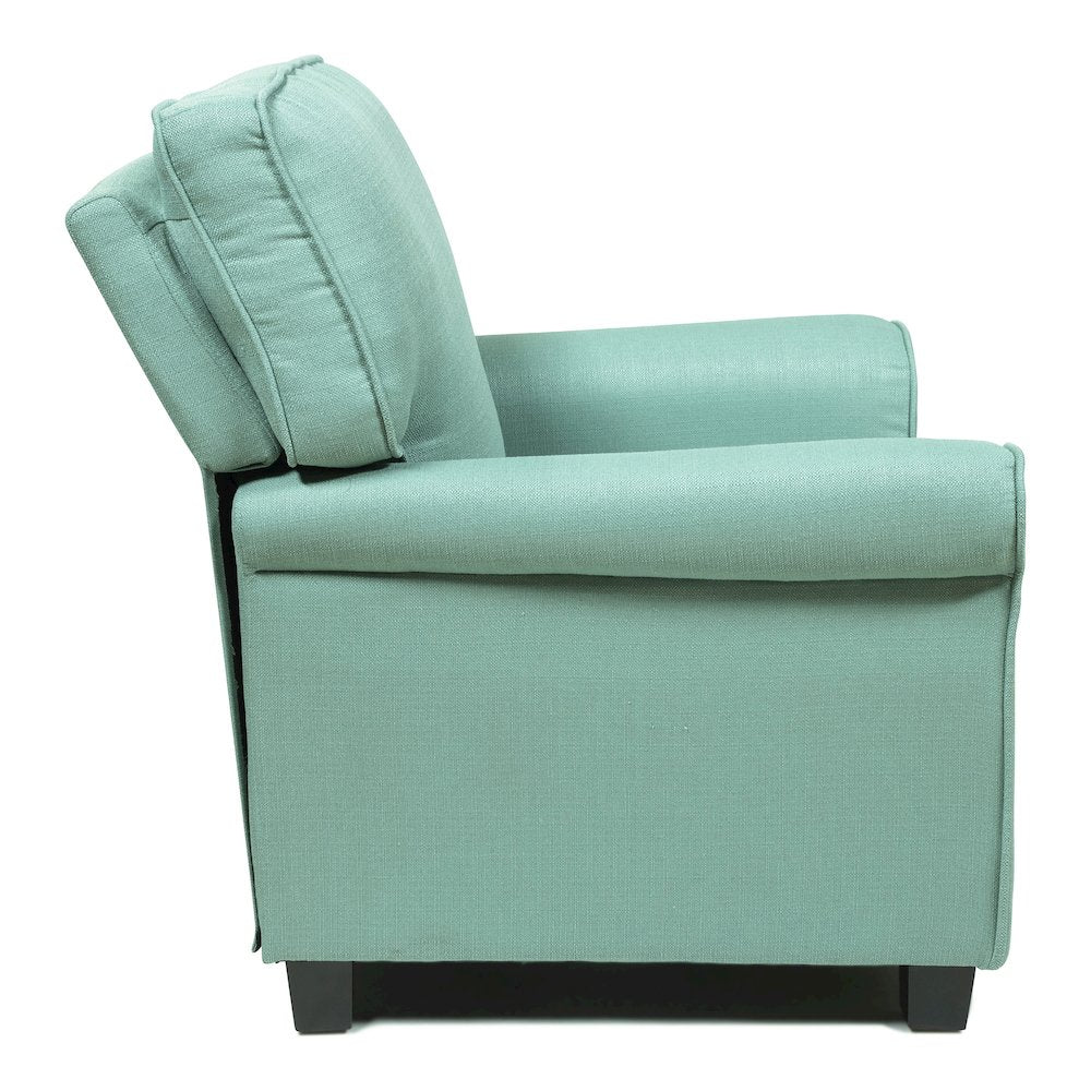 Prior Transitional Fabric Accent Chair in Blue