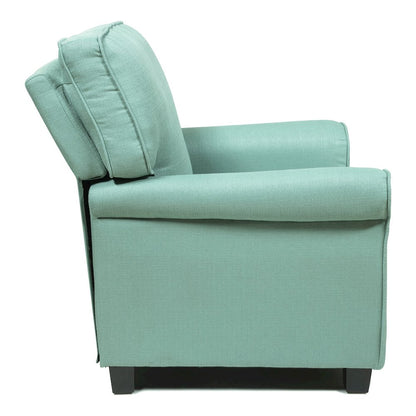 Prior Transitional Fabric Accent Chair in Blue