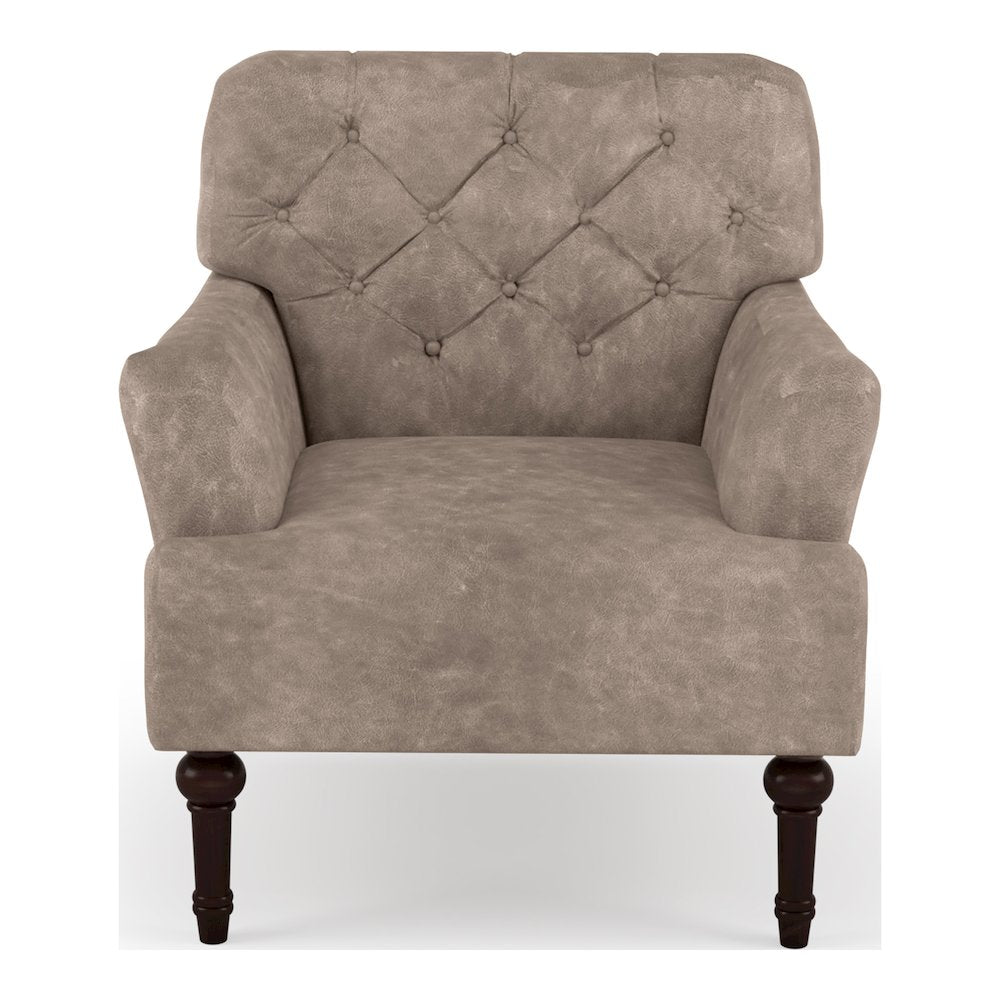 Leith Faux Leather Tufted Accent Chair