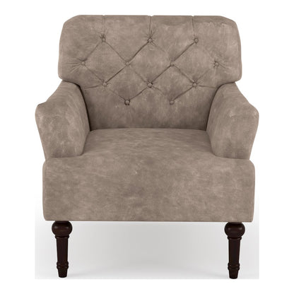 Leith Faux Leather Tufted Accent Chair