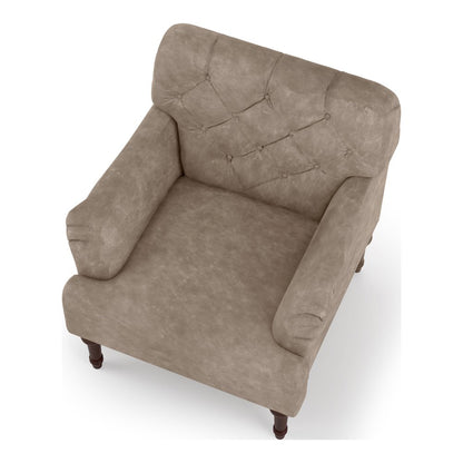 Leith Faux Leather Tufted Accent Chair