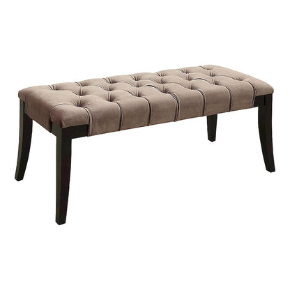 Dianne Contemporary Fabric Tufted Bench in Brown