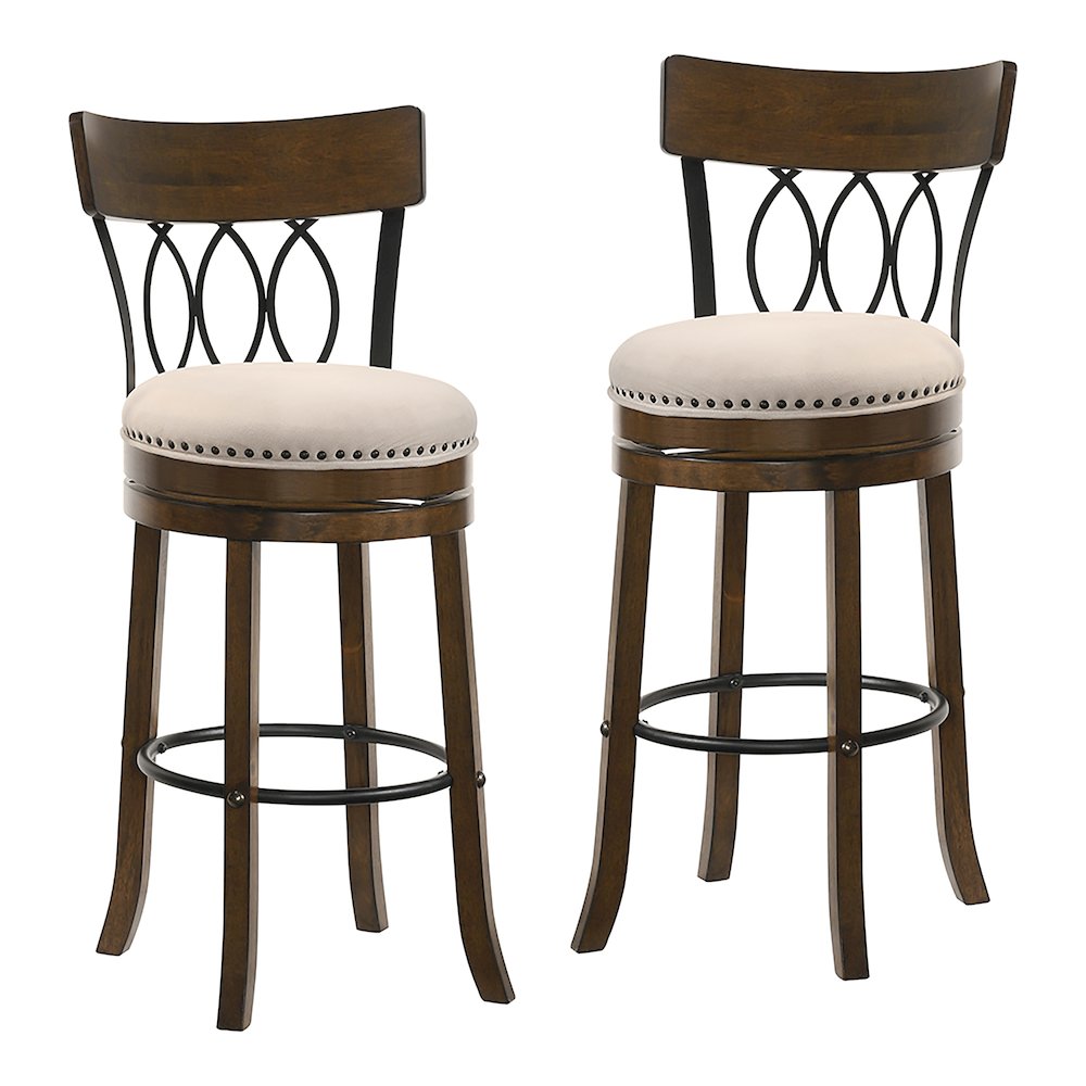 Beka Wood 29-inch Swivel Bar Stool (Set of 2)