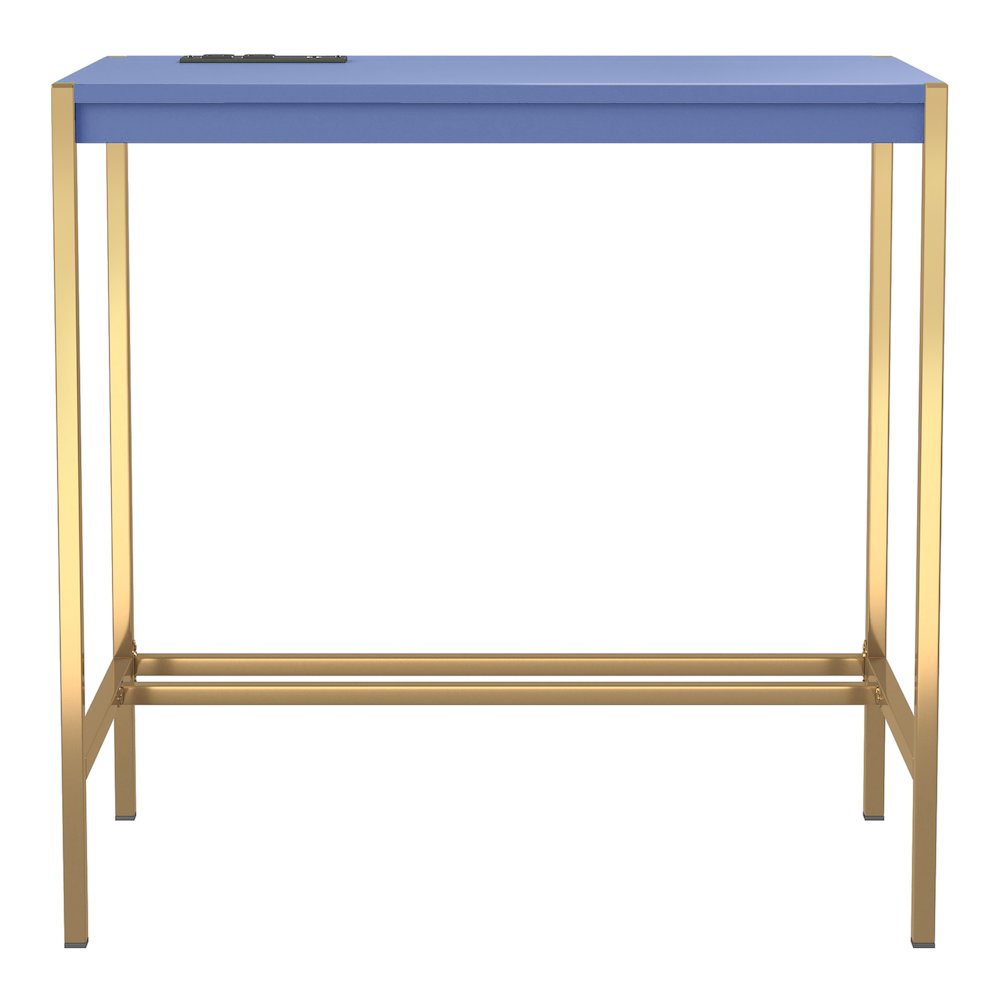 Grae Wood Writing Desk with USB Port