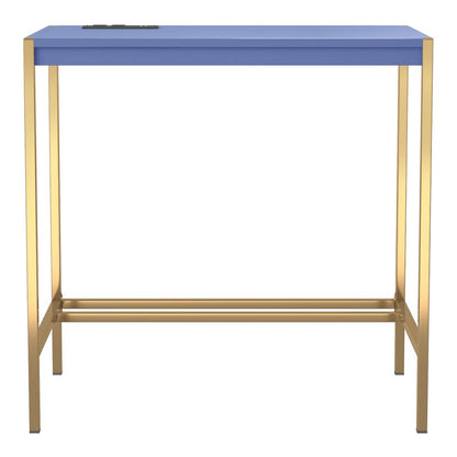Grae Wood Writing Desk with USB Port