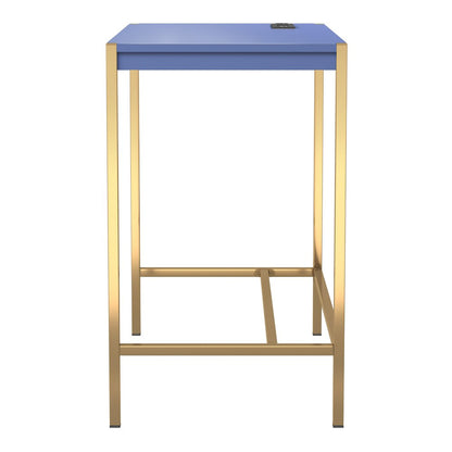 Grae Wood Writing Desk with USB Port