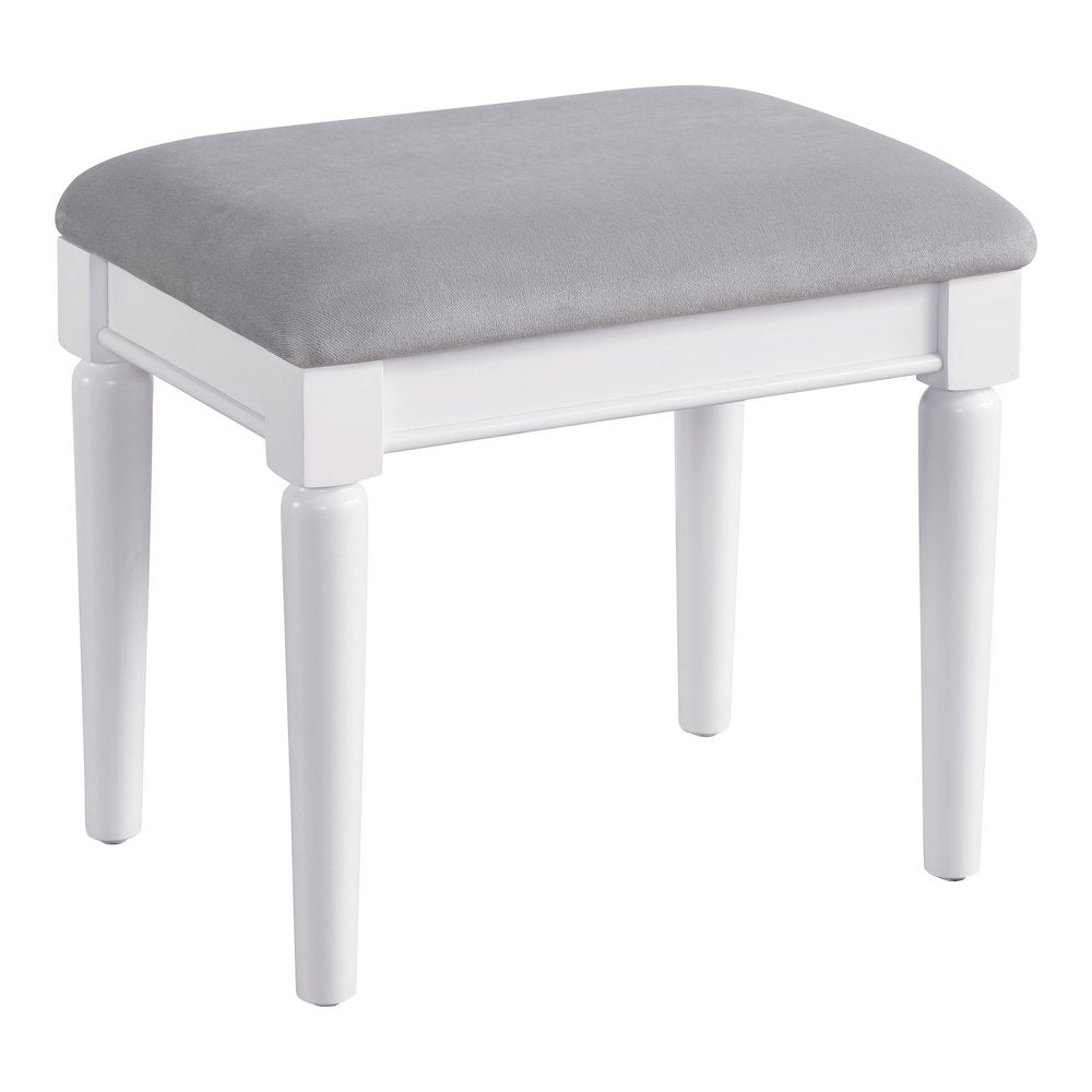 Estae Traditional 3-Piece Solid Wood Vanity Set in White