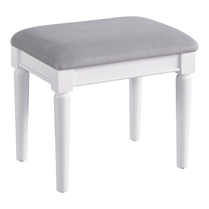 Estae Traditional 3-Piece Solid Wood Vanity Set in White
