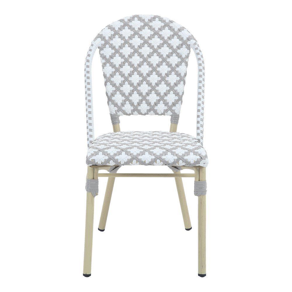 Misea Transitional Aluminum Woven Patio Chair (Set of 2)
