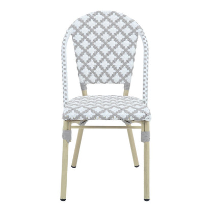 Misea Transitional Aluminum Woven Patio Chair (Set of 2)