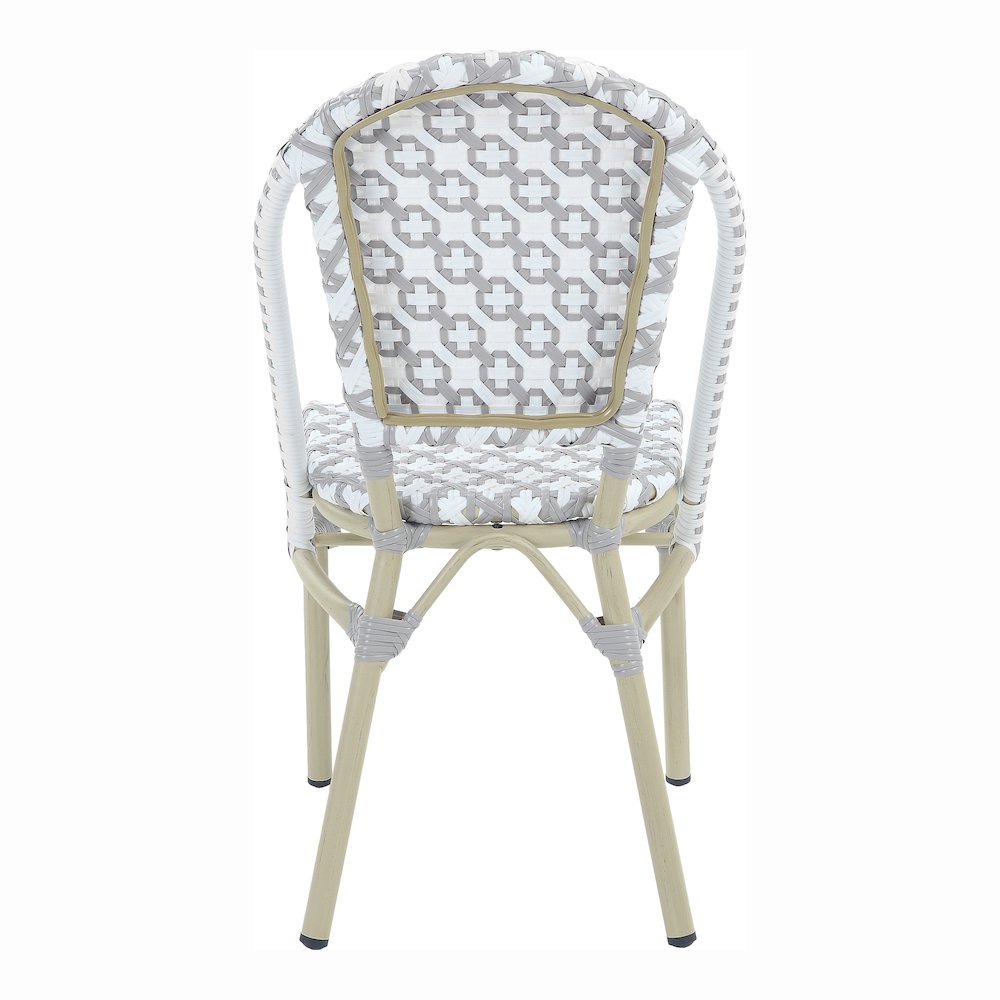 Misea Transitional Aluminum Woven Patio Chair (Set of 2)