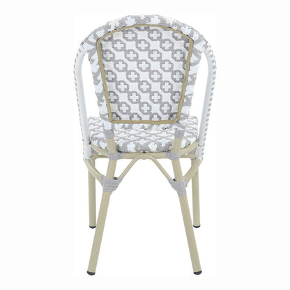 Misea Transitional Aluminum Woven Patio Chair (Set of 2)